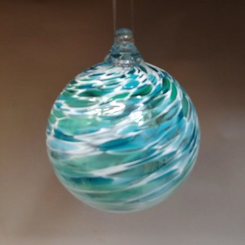 DB-861 Ornament Optic Teal $35 at Hunter Wolff Gallery